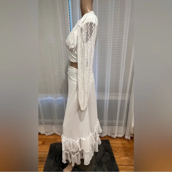 PatBo Plunge Lace Sleeve Maxi Dress - Picture 9 of 16